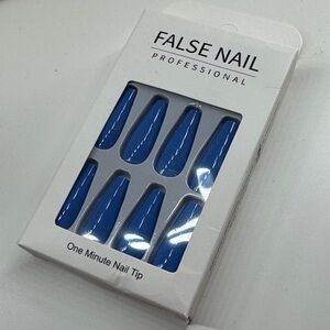 Blue Press-On Nails